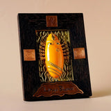 Brass linga Bhairavi panel Yellow (Turmeric)