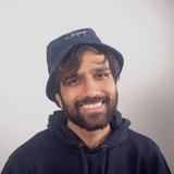 100 % Cotton Adiyogi Bucket Hat - Navy Blue