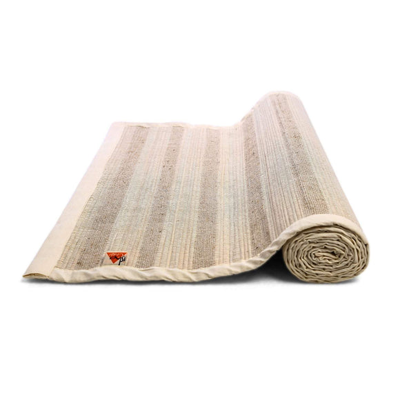 Sambu Straw and Jute Yoga Mat with Rubberized Lower Surface