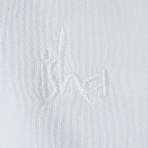 100 % Cotton Knitted Hoodie with Zipper White