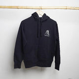 100 % Cotton Knitted Adiyogi Hoodie - Navy Blue