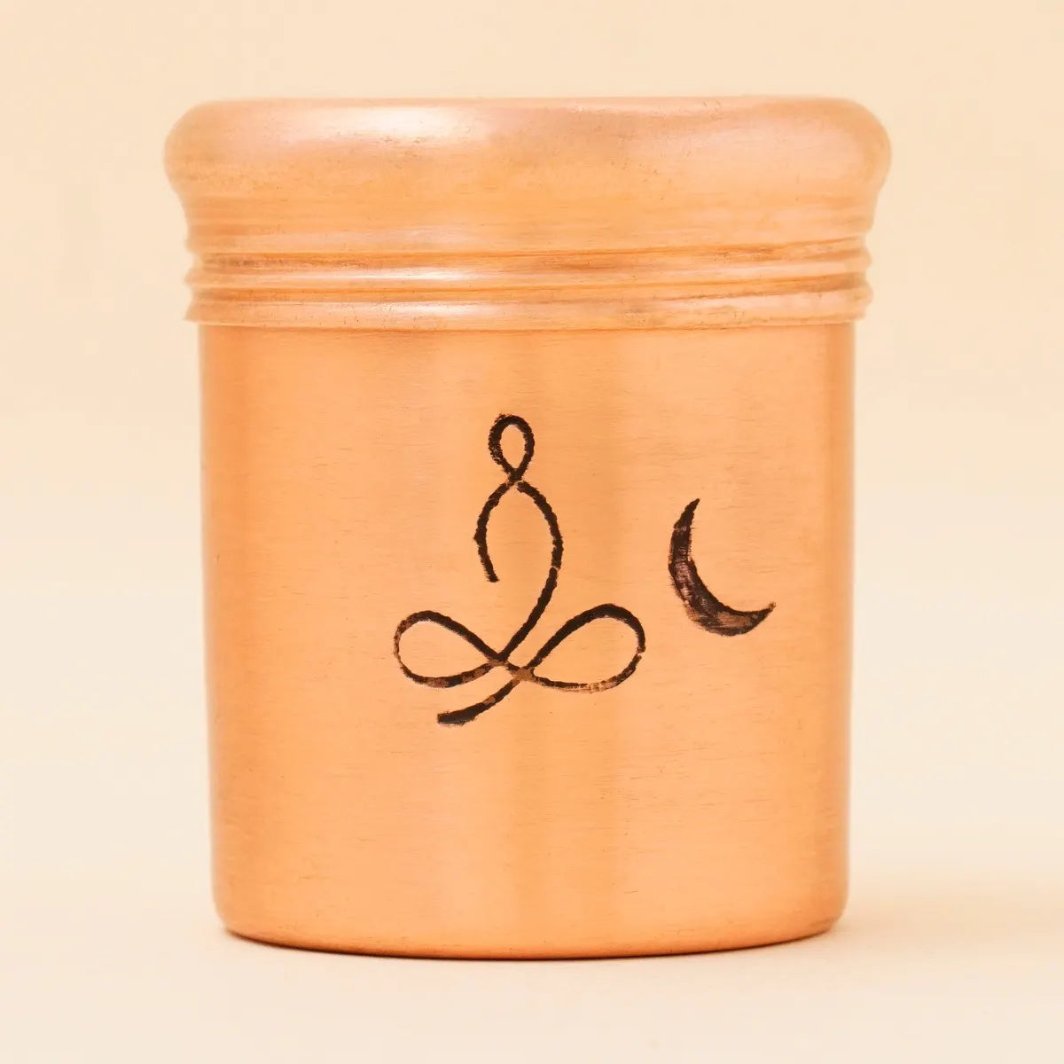 Copper Vibhuti Storage Pot (Tall) - Sadhaka