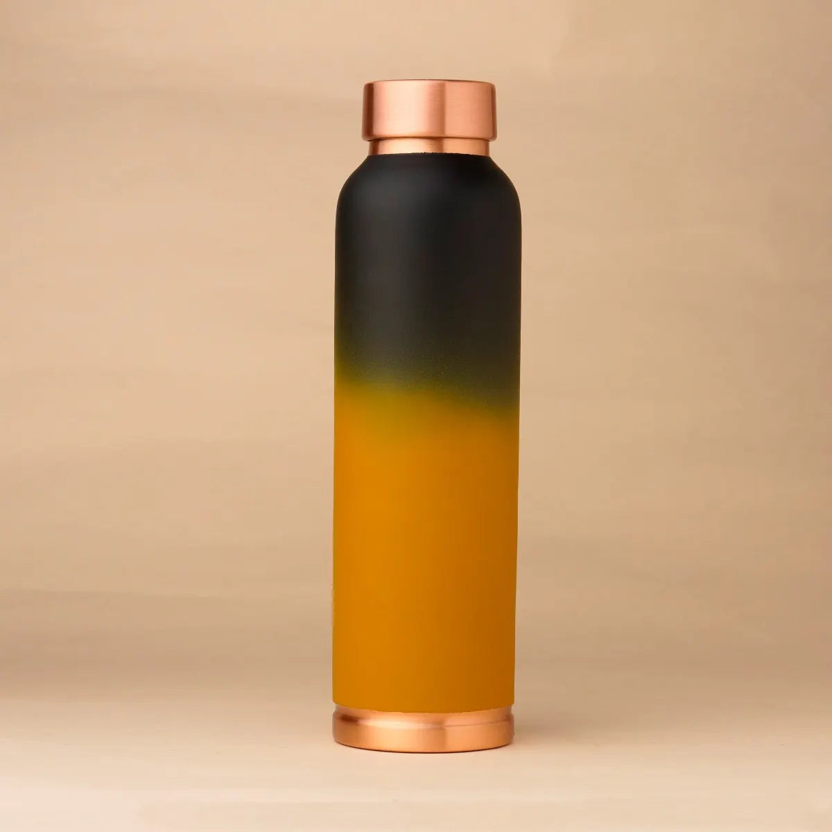 Copper Water Bottle - Black & Yellow 950 ml