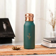 Copper Water Bottle - Green 350 ml