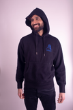 100 % Cotton Knitted Adiyogi Hoodie - Black