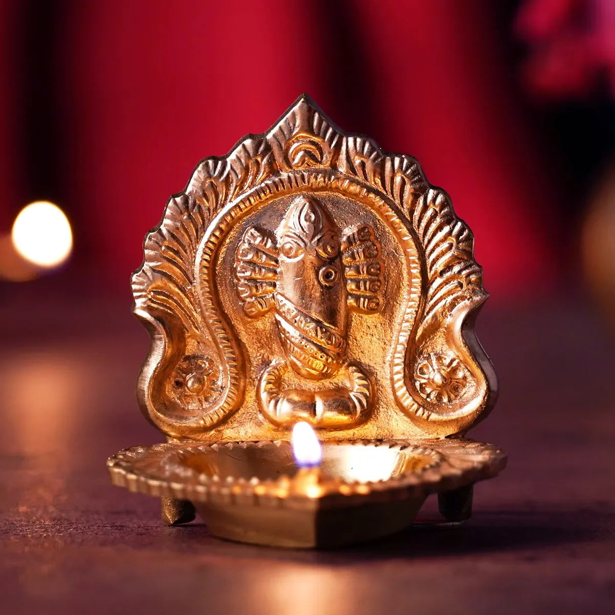 Linga Bhairavi Brass Lamp