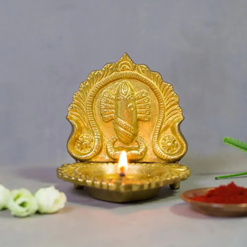 Linga Bhairavi Brass Lamp