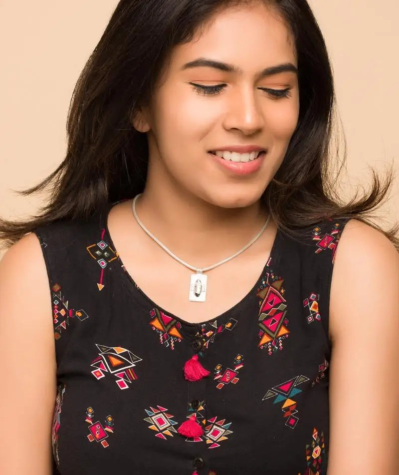 Linga Bhairavi Silver Pendant - Small