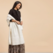 Pure Woolen Shawl Off-White