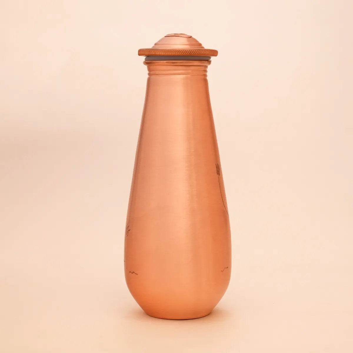 Copper Water Bottle Engraved with Sadhguru Quote, 700 ml
