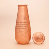 Copper Water Bottle Engraved with Sadhguru Quote, 700 ml
