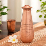 Copper Water Bottle Engraved with Sadhguru Quote, 700 ml