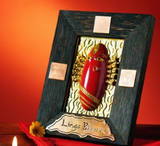 Brass linga Bhairavi panel Red (KumKum)