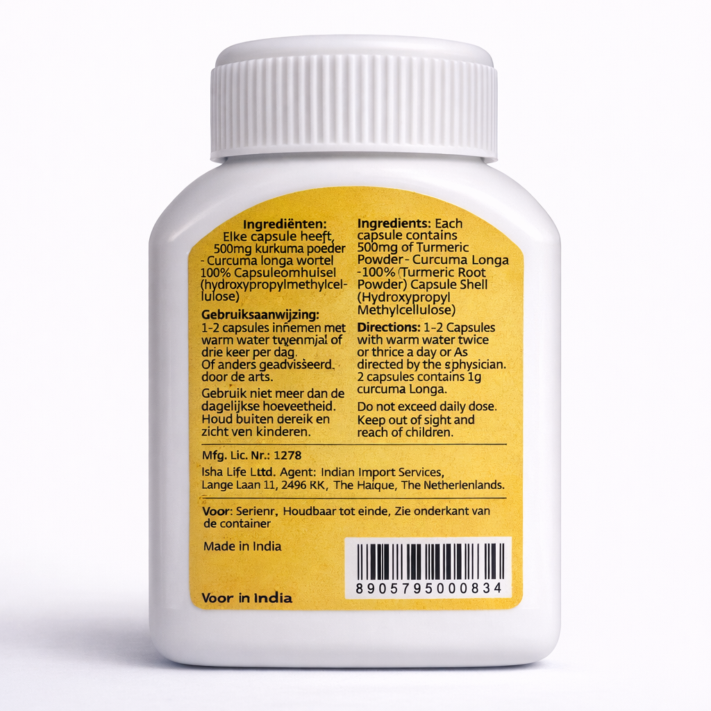 Turmeric Powder in Vegetarian Capsules