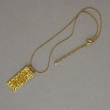 Sri Guruve Namah - textured brass pendant with Chain