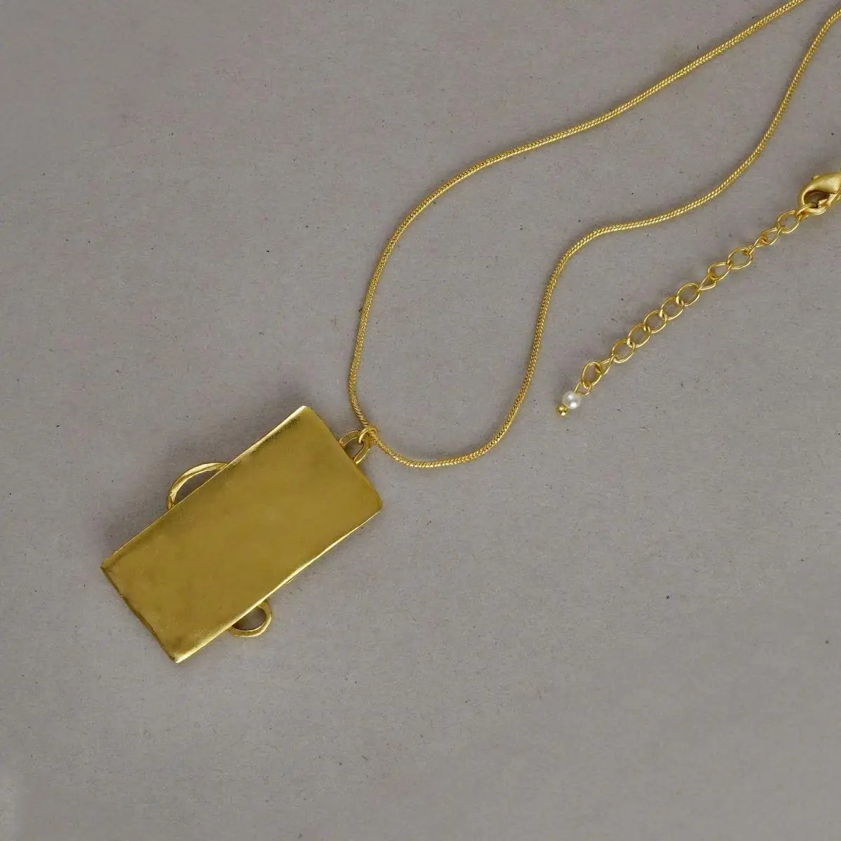 Sri Guruve Namah - textured brass pendant with Chain