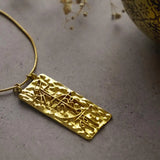 Sri Guruve Namah - textured brass pendant with Chain