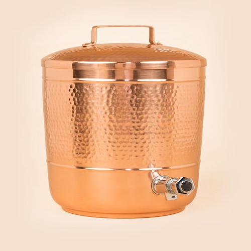 Hammered Copper Water Storage Pot 8L