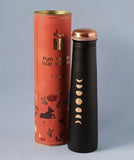 Sleek Copper Water Bottle Mystic Moon - Black