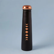 Sleek Copper Water Bottle Mystic Moon - Black