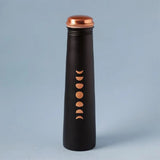 Sleek Copper Water Bottle Mystic Moon - Black