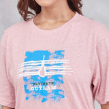 Unisex Cotton Ultimate Outlaw Printed T-shirt - Peach