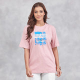 Unisex Cotton Ultimate Outlaw Printed T-shirt - Peach