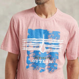 Unisex Cotton Ultimate Outlaw Printed T-shirt - Peach