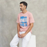 Unisex Cotton Ultimate Outlaw Printed T-shirt - Peach