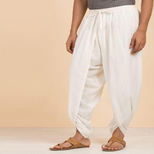 Dhoti-  Undyed Cotton Off White