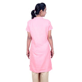 Ladies AUM Kurta in Pink Organic Cotton
