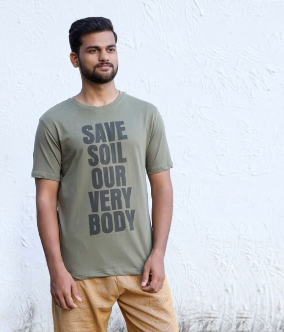 SS Our Very Body Print T-Shirt Olive Green