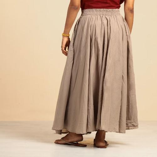 Mulmul Plain Skirt Biege