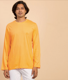 Unisex Organic Cotton Long Sleeve Sadhana T-Shirt - Orange