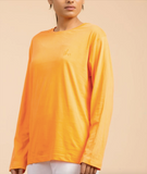 Unisex Organic Cotton Long Sleeve Sadhana T-Shirt - Orange