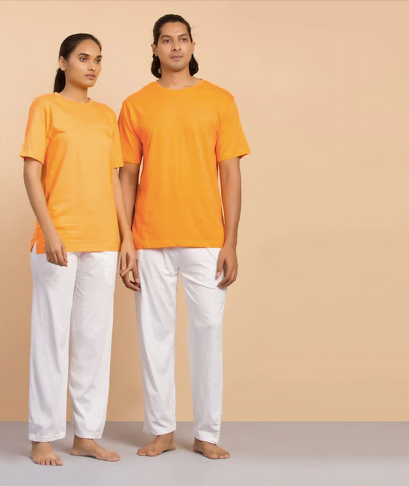 Unisex Organic Cotton Short Sleeve Sadhana T-Shirt - Orange