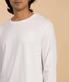 Unisex Organic Cotton Long Sleeve Sadhana T-Shirt - White