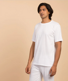 Unisex Organic Cotton Short Sleeve Sadhana T-Shirt - White